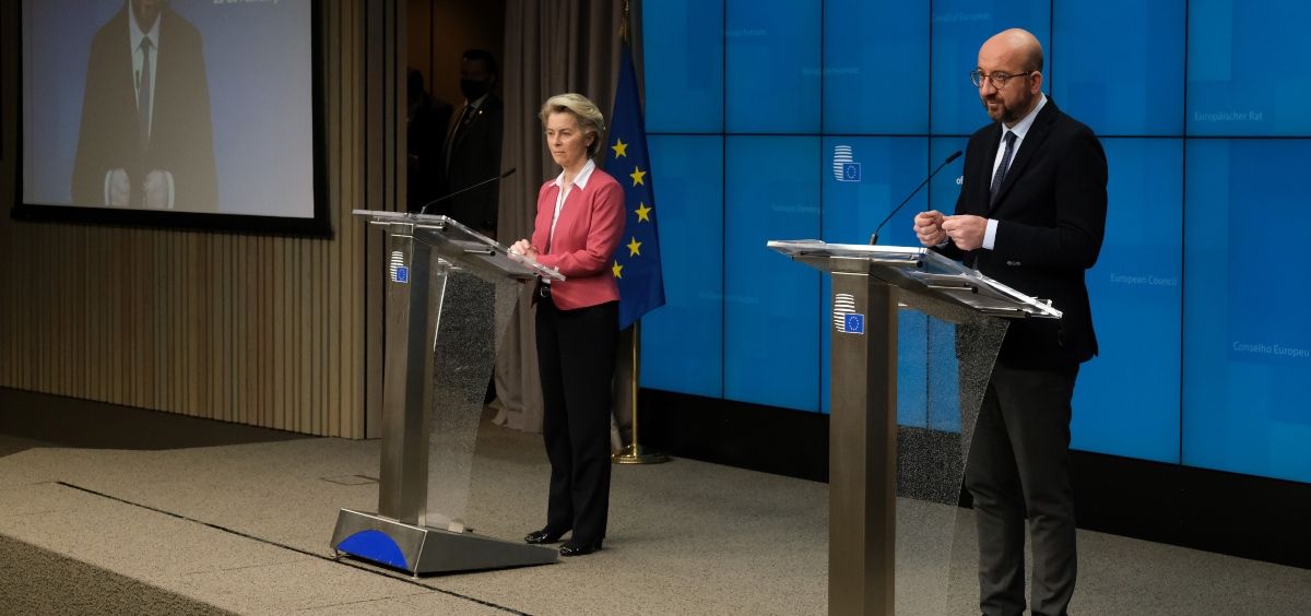 Ursula von der Leyen, presidenta de la Comisión Europea, y Charles Michel, presidente del Consejo Europeo (Foto: UE)