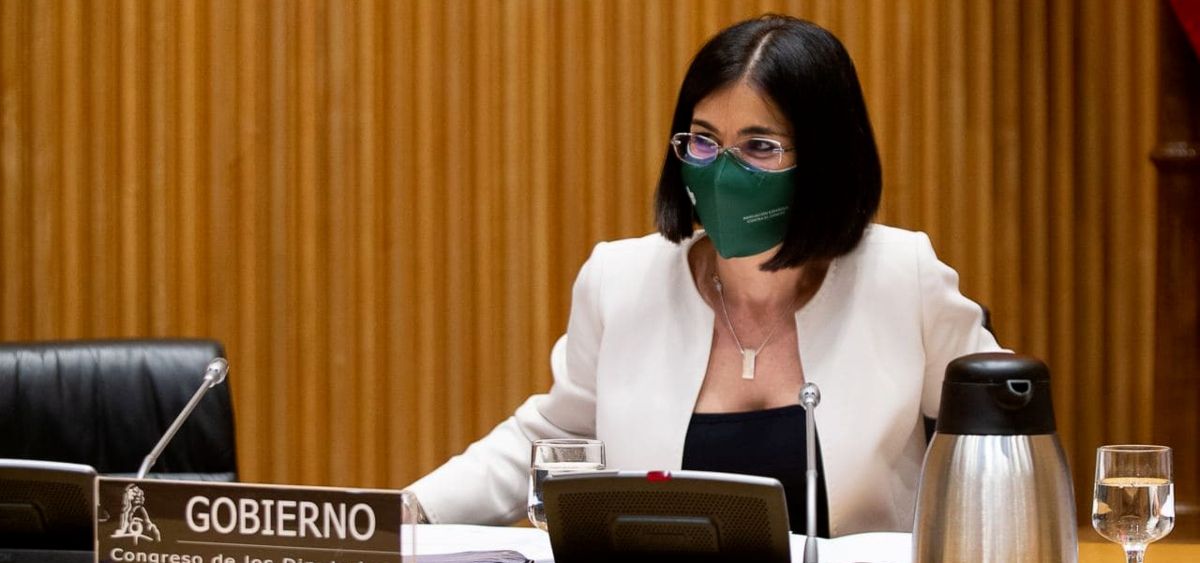 Carolina Darias, ministra de Sanidad, interviene en la Comisión de Sanidad (Foto: Congreso)
