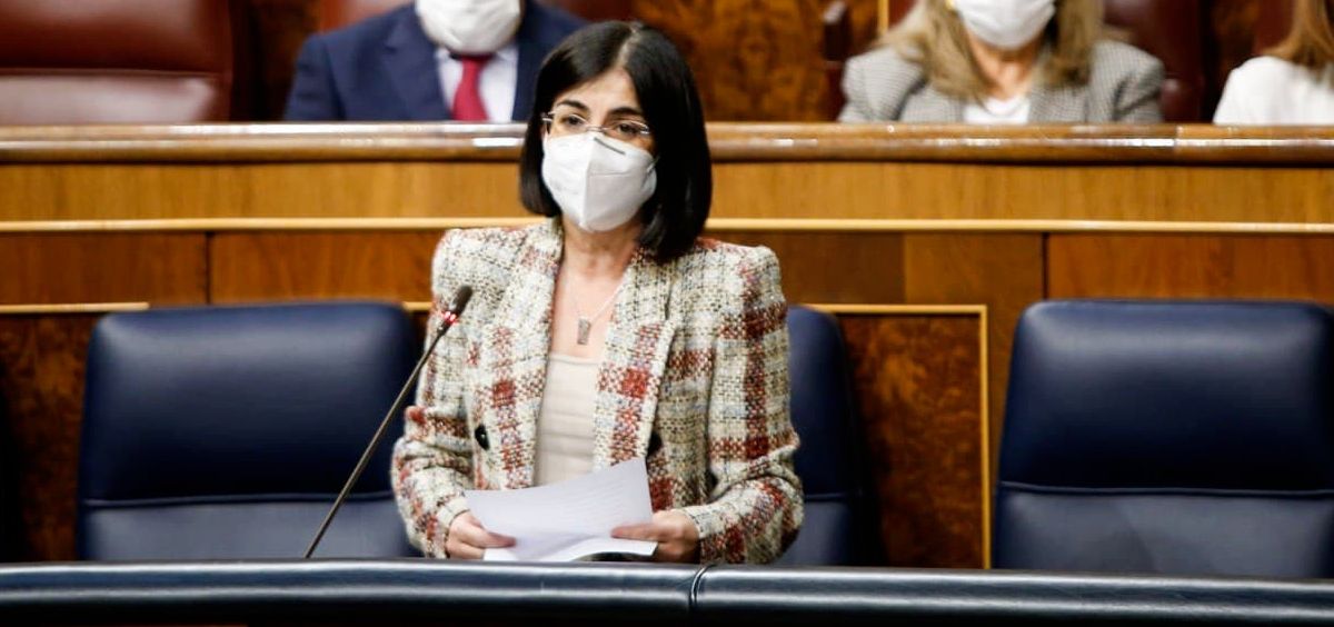 Carolina Darias, ministra de Sanidad, durante el debate de la ley de eutanasia (FotoCongreso)