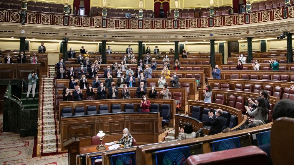 Pleno del Congreso de los Diputados tras la aprobación de la ley de eutanasia (Foto: PSOE)
