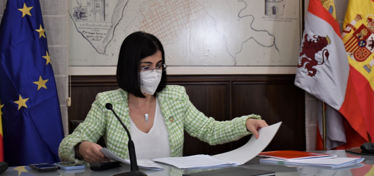 La ministra de Sanidad, Carolina Darias, en el CISNS (Foto. Pool Ministerio de Sanidad)