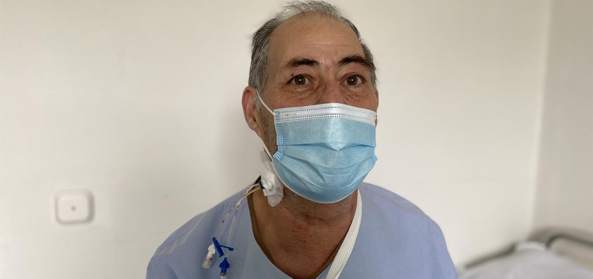 El paciente trasplantado de corazón en el Hospital Universitario Reina Sofía de Córdoba Juan Caracuel ( Foto. Junta de Andalucía)