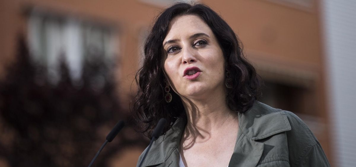 La presidenta de la Comunidad de Madrid y candidata a la reelección, Isabel Díaz Ayuso (Foto. A.Martínez Vélez. Pool   Europa Press)