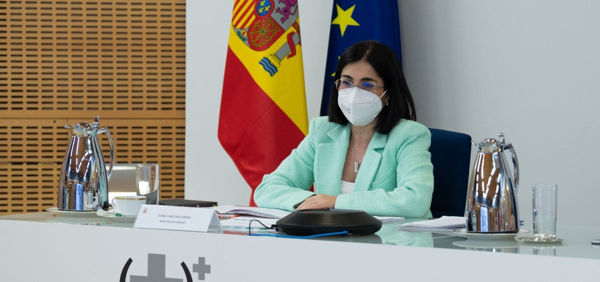 Carolina Darias, ministra de Sanidad, antes de un Consejo Interterritorial (Foto: Pool Moncloa / Borja Puig de la Bellacasa)