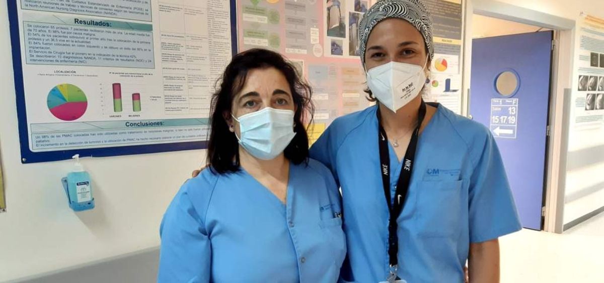 Celia Ramos Ortiz Vivanco y María Luz Prieto Vasallo, enfermeras de consultas externas del Hospital Universitario del Henares (Foto. Hospital del Henares)