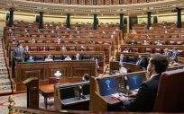 El pleno del Congreso de los Diputados durante una sesión de control al Gobierno (Foto: Congreso)
