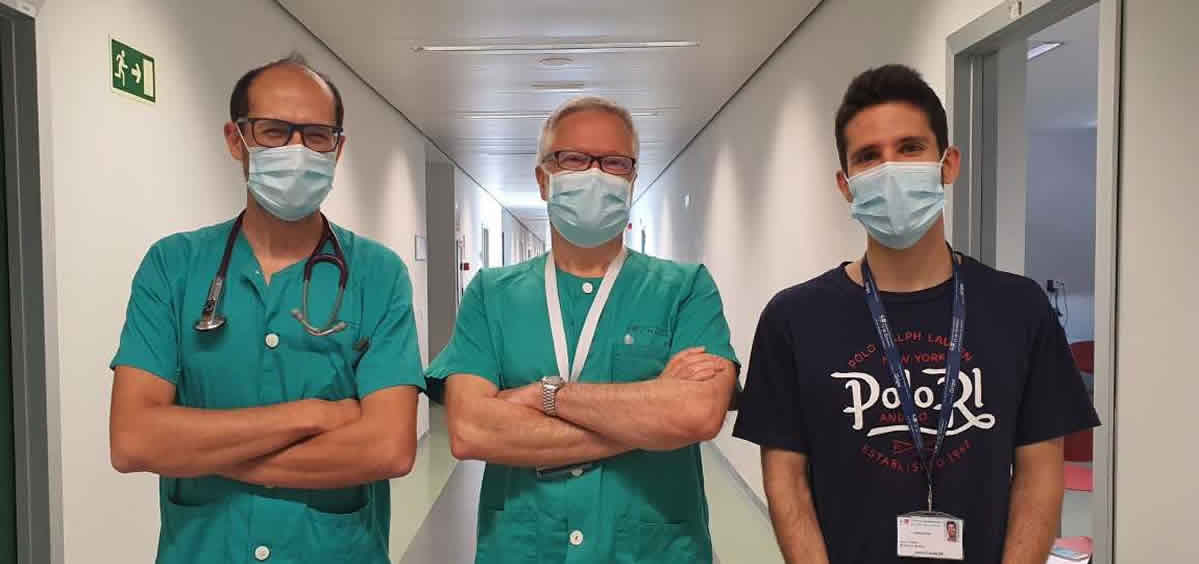 Roberto Martín Asenjo, Héctor Bueno y Guillermo Moreno (Foto: Hospital 12 de Octubre de Madrid)