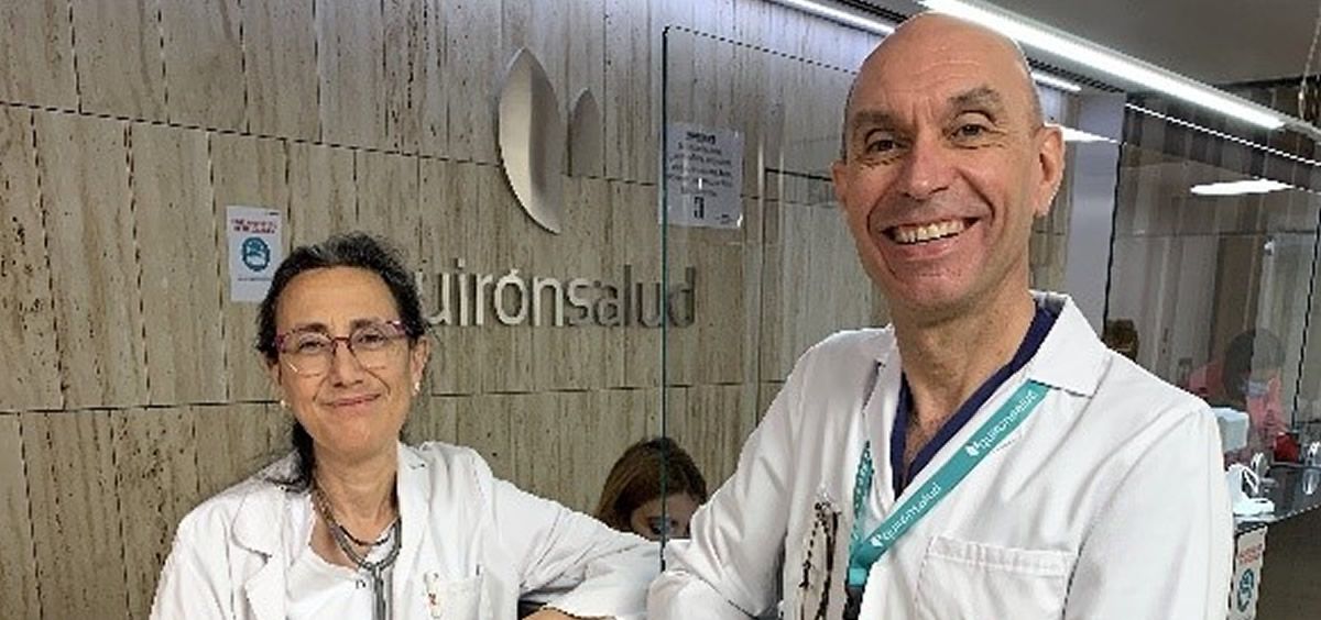 La doctora Sanz y el doctor Meneu del Programa Comparte 2020 (Foto Ruber Juan Bravo)