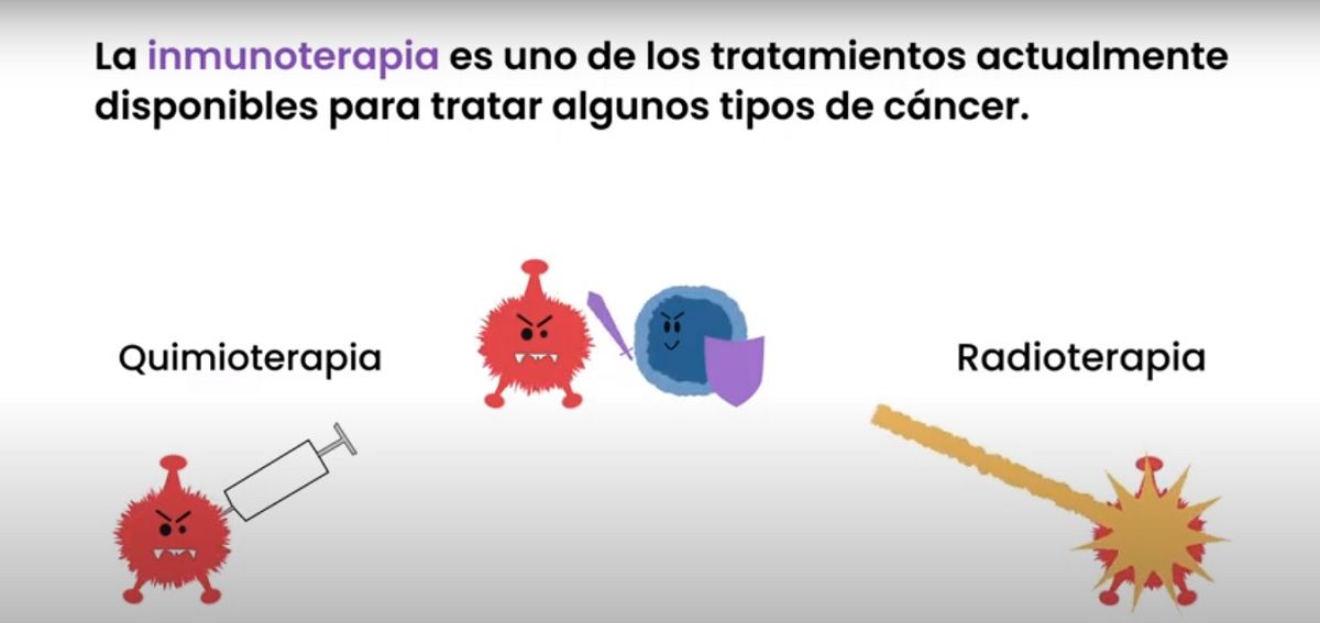 Imagen del vídeo con recomendaciones para pacientes en tratamiento con inmunoterapia (SEEO / SEOM)