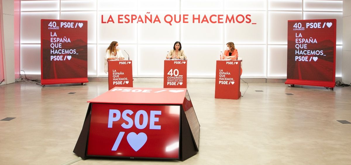 Ainoa Quiñones, Carolina Darias y Hana Jalloul, representantes del PSOE (Foto: PSOE)