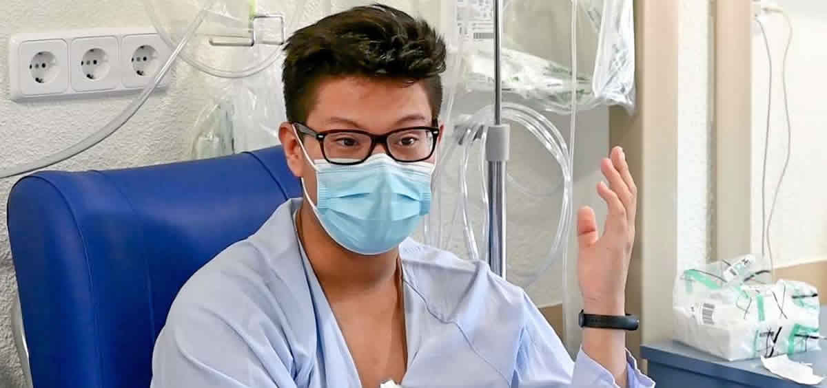 Javier, adolescente de 17 años, tuvo que ser hospitalizado e ingresado en la UCI por Covid-19 en el Hospital Gregorio Marañón (Foto: Gregorio Marañón)