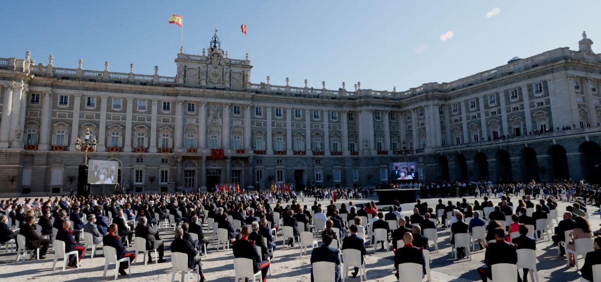 Homenaje de Estado a las víctimas del Covid-19 y reconocimiento a los profesionales sanitarios en 2021 (Foto: La Moncloa)