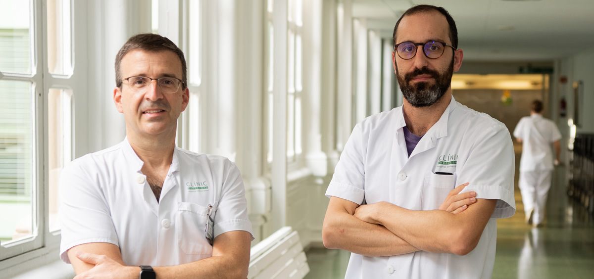 Investigadores del Hospital Clínic -IDIBAPS y CIBEREHD, Xavier Forns (izq) y Sergio Rodríguez-Tajes (Foto: CIBEREHD)