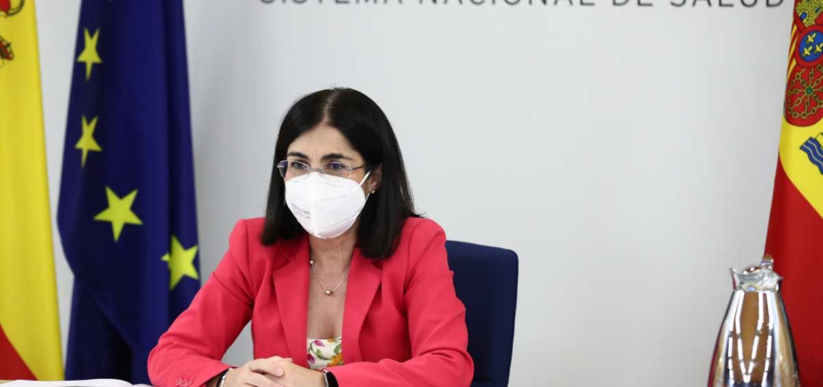 Carolina Darias, ministra de Sanidad, durante el Consejo Interterritorial (Foto. Ministerio de Sanidad)