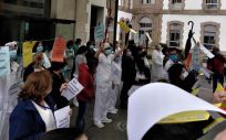 Protestas en el hospital provincial de Pontevedra (Foto. CESM)