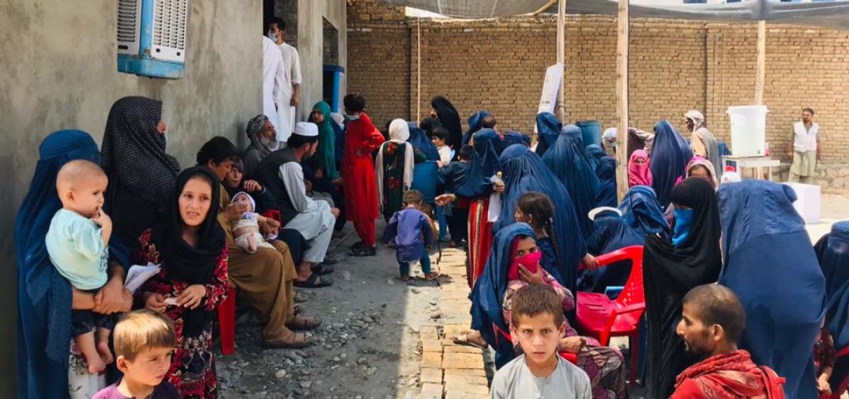 Clínica temporal administrada por Médicos Sin Fronteras en Kunduz, Afganistán, ciudad que ahora está en manos de los talibán. (Foto. Prue Coakley MSF)