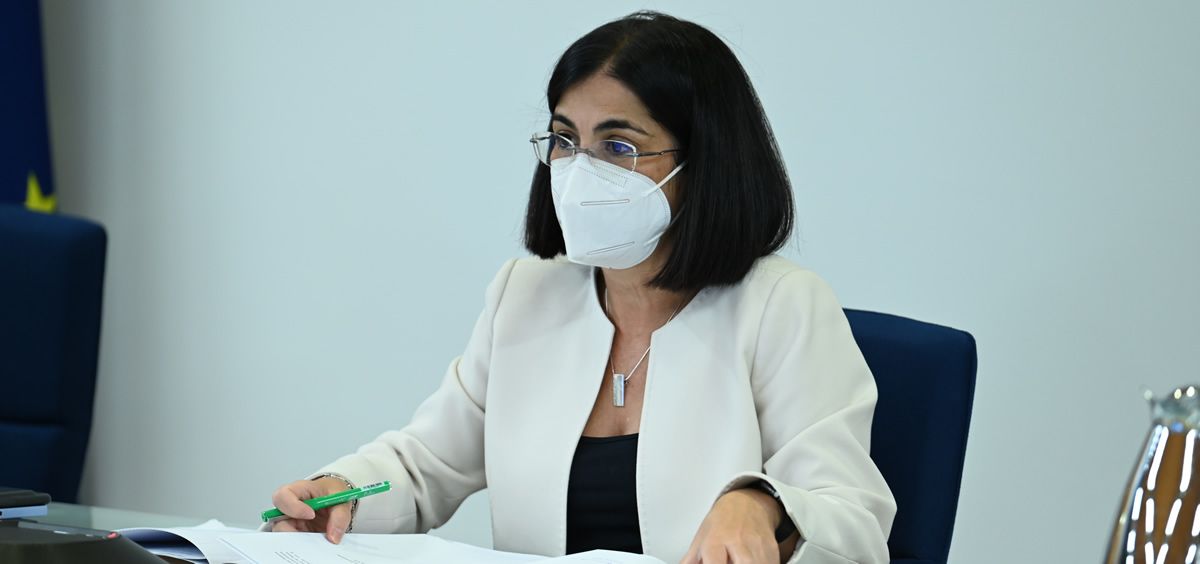 La ministra de Sanidad, Carolina Darias, durante el Consejo Interterritorial del SNS (Foto: Pool Moncloa / Borja Puig de la Bellacasa)