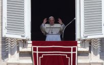 El Papa Francisco durante el pasado rezo del Ángelus. (Foto. Evandro Inetti. ZUMA Press Wire d DPA. EP)