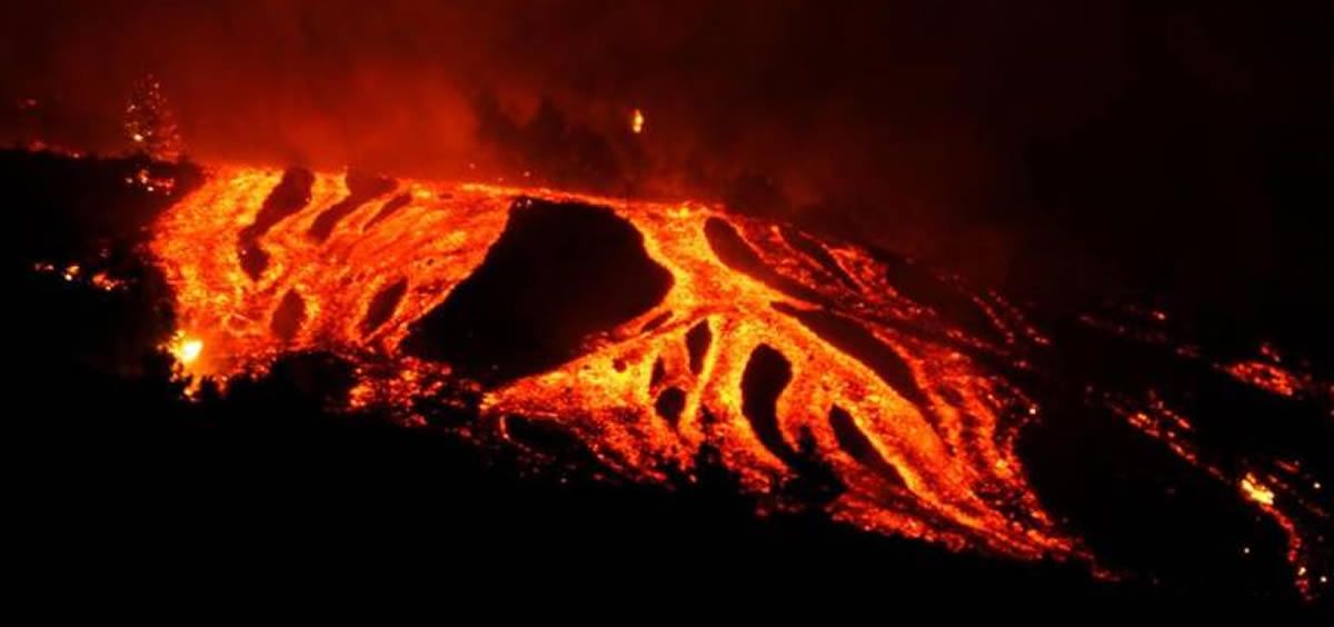 El volcán de la Palma en erupción (Foto. Europa Press)