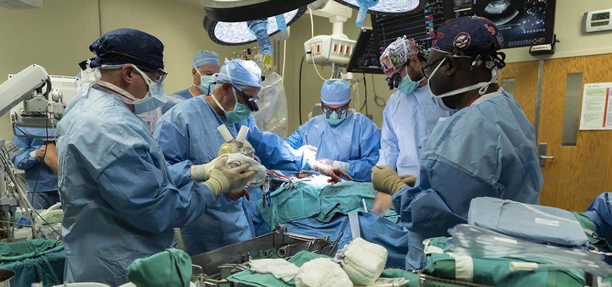 Cirujanos cardiotorácicos de UofL Health   Jewish Hospital y la Universidad de Louisville realizaron el primer implante de corazón artificial total bioprotésico (Foto Salud UofL)