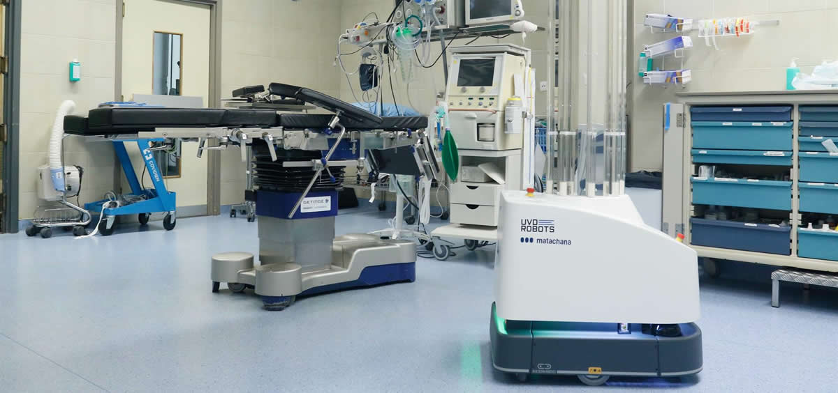 Robots que sanean habitaciones de pacientes Covid (Foto: EP/Cedida)
