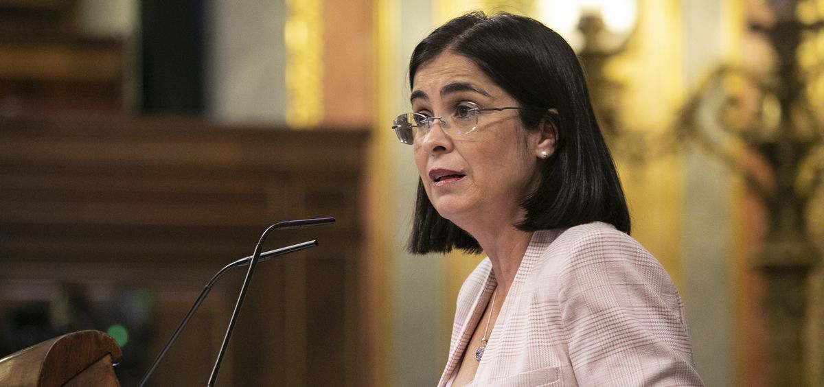 La ministra de Sanidad, Carolina Darias, desde el Congreso (Foto: PSOE)