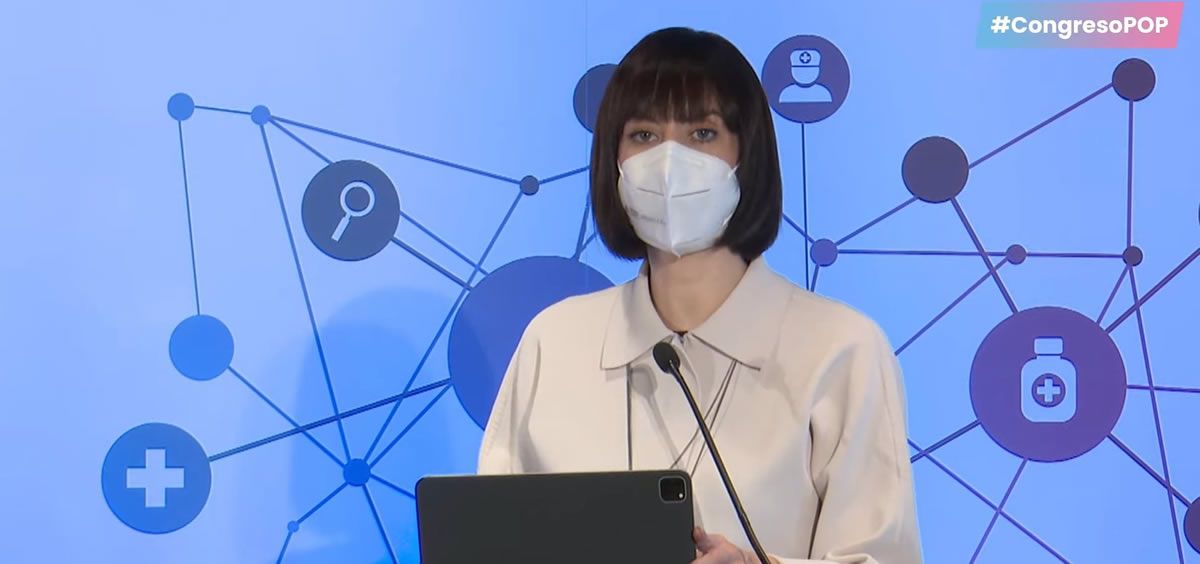 La ministra de Ciencia e Innovación, Diana Morant (Foto: Plataforma de pacientes/Youtube)