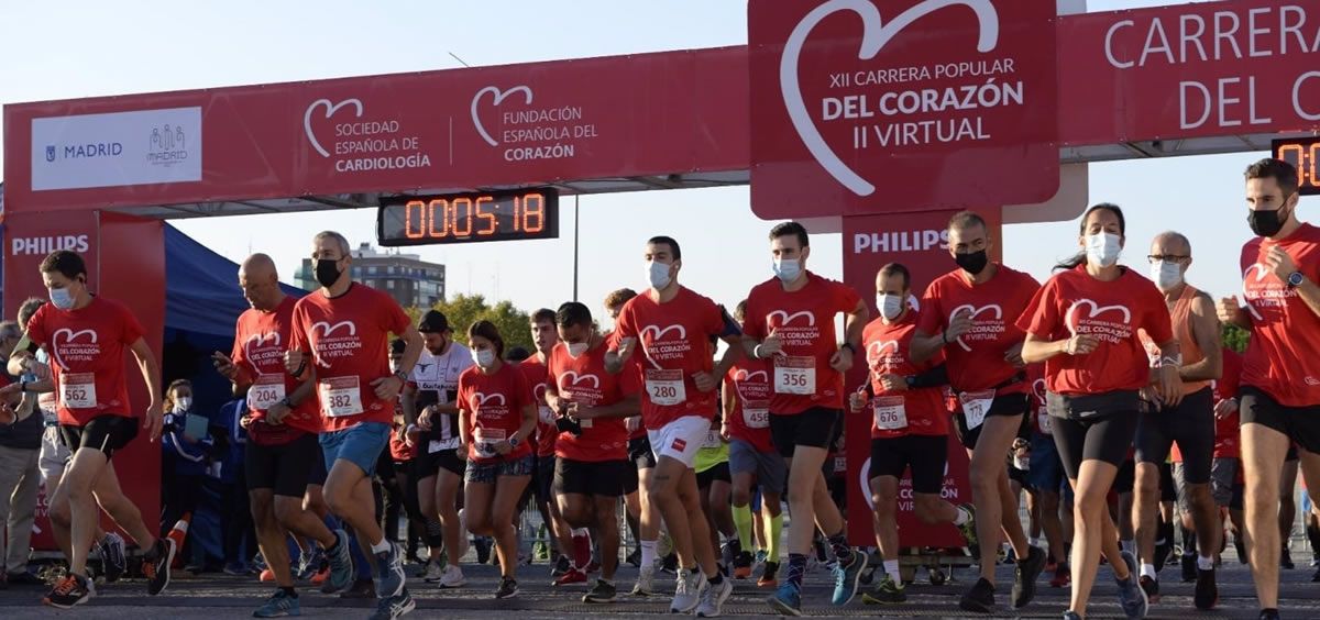 Casi 2.000 corredores han participado en la XII Carrera Popular del Corazón en Madrid para concienciar sobre la importancia de realizar ejercicio físico (Foto: FEC)