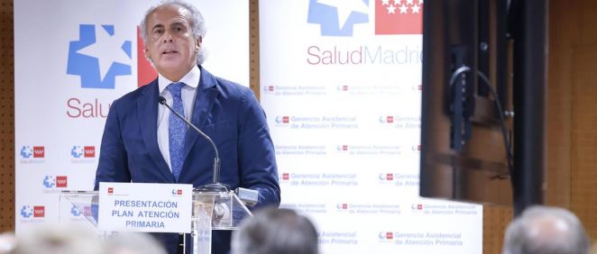 El consejero de Sanidad de la Comunidad de Madrid, Enrique Ruiz Escudero, ha dado a conocer las líneas estratégicas del Plan Integral de Mejora de la Atención Primaria (Foto: Comunidad de Madrid)