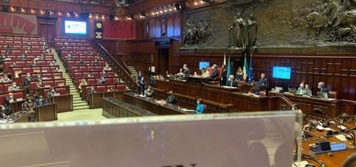 Reunión parlamentaria previa a la 26 Conferencia de Naciones Unidas sobre el Cambio Climático (Pre COP26) en la Cámara de Diputados italiana. (Foto. EP Congreso)