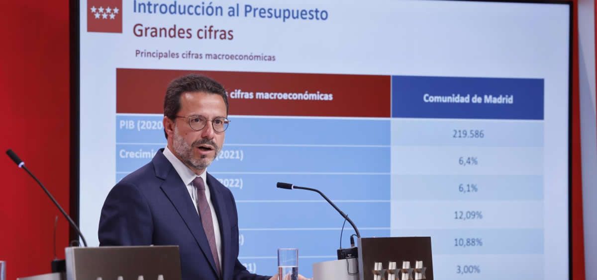 El consejero de Economía, Empleo y Hacienda, Javier Fernández-Lasquetty. (Foto. Comunidad de Madrid)