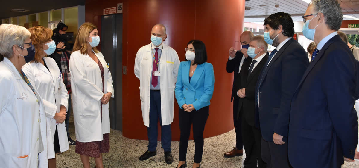 Visita de Carolina Darias al Hospital Virgen de Arrixaca en Murcia (Foto. Ministerio de Sanidad)
