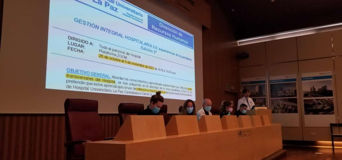 El Hospital La Paz clausura el curso de "Gestión Integral Hospitalaria”, centrado en la Covid-19 (Foto: Comunidad de Madrid)