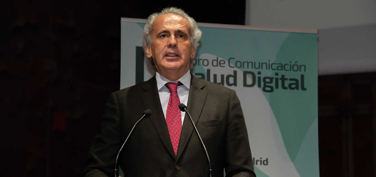 El consejero de Sanidad de la Comunidad de Madrid, Enrique Ruiz Escudero, durante el IV Foro de Comunicación de Salud Digital. (Foto. ConSalud.es)