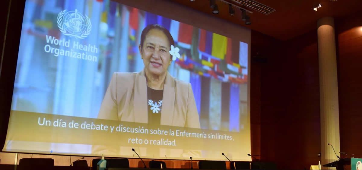 La jornada “Enfermería sin límites: ¿reto o realidad?” del Príncipe de Asturias ha contado con Elizabeth Iro, directora de Enfermería de la OMS (Foto: Príncipe de Asturias)