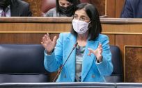Carolina Darias, ministra de Sanidad, en el pleno del Congreso de los Diputados (Foto: PSOE)