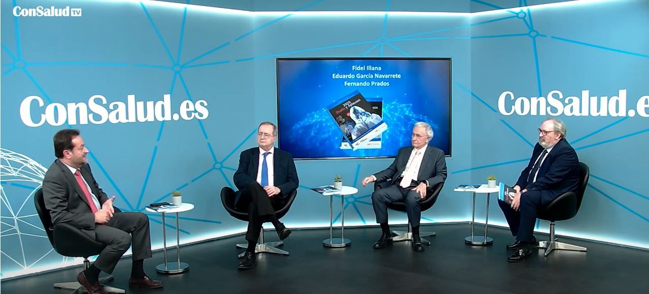 Consalud.TV recibe a Fernando Prados, Fidel Illana y Eduardo García Navarrete en la presentación del libro 'Duelo y Aplausos' (Foto. Consalud.es)
