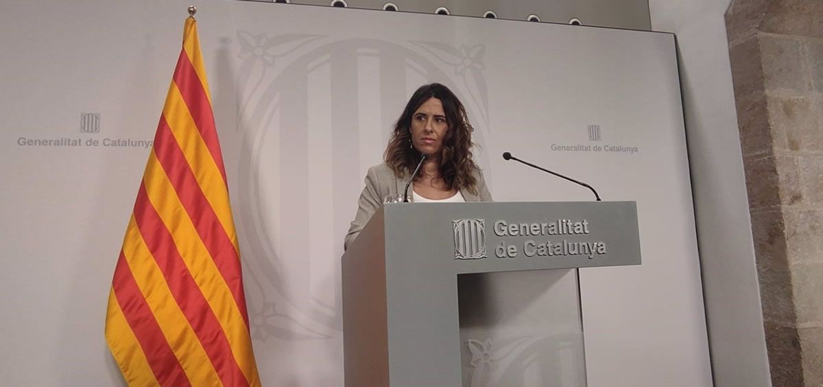 La portavoz del Govern de Cataluña, Patrícia Plaja, en rueda de prensa tras el Consell Executiu (Foto: EP)