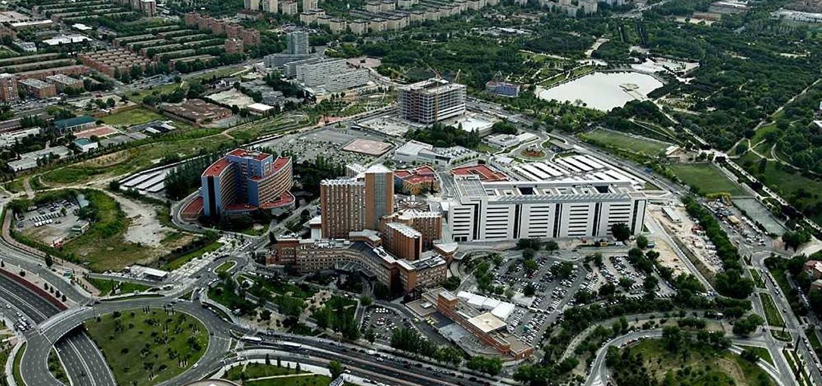 Vista aérea del Hospital 12 de Octubre, ganador del premio Barea 2021 (Foto. H. 12 de Octubre)