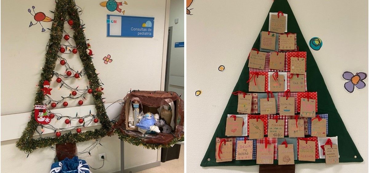 Navidad en el hospital. (Foto. Cedida por Sara, EIR del Infanta Sofía)