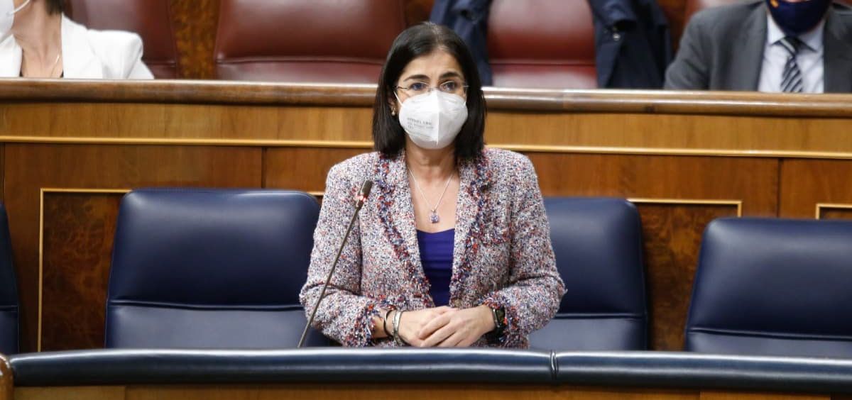 Carolina Darias, ministra de Sanidad, durante la sesión de control al Gobierno (Foto: Congreso)