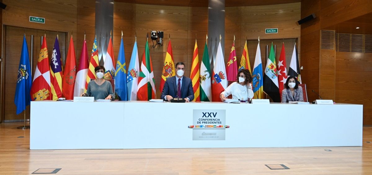 Pedro Sánchez preside la XXV Conferencia de Presidentes, que se celebra de forma telemática desde el Senado (Foto: Pool Moncloa)