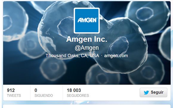 Amgen supera los 18.000 seguidores en Twitter
