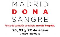 Cartel del maratón de donación de sangre en Madrid (Foto. Comunidad de Madrid)
