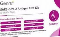 Test de antígenos de autodiagnóstico de Covid 19 de Genrui (Foto. AEMPS)