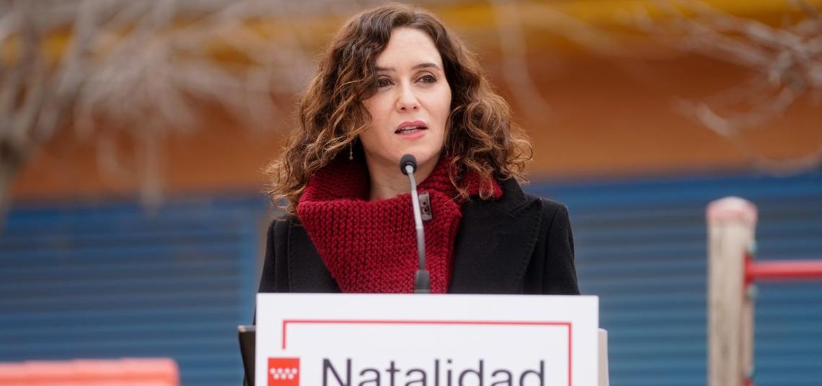 Isabel Díaz Ayuso en la presentación de la Estrategia de Natalidad (Foto. Comunidad de Madrid)