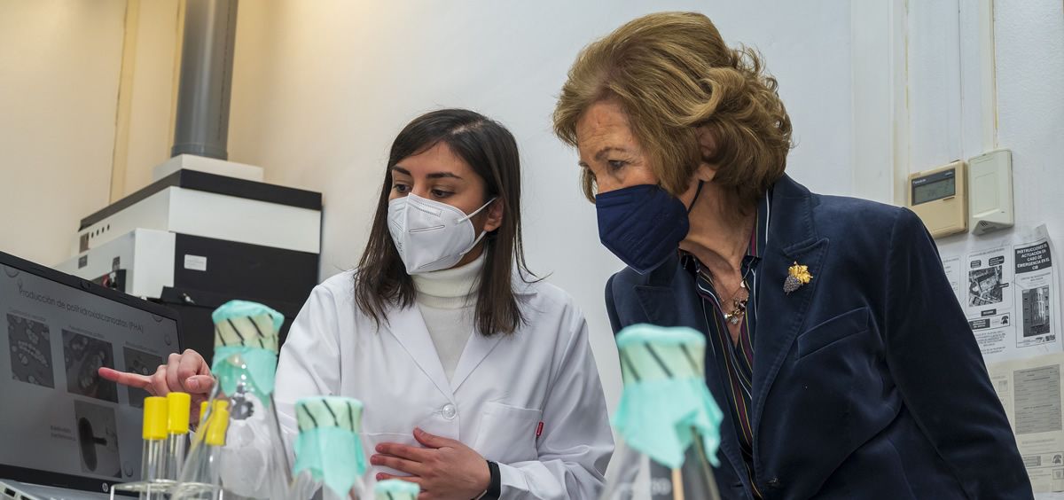 La Reina Sofía en visita al Centro de Investigaciones Biológicas Margarita Salas del CSIC (Foto. Fundación Reina Sofía)