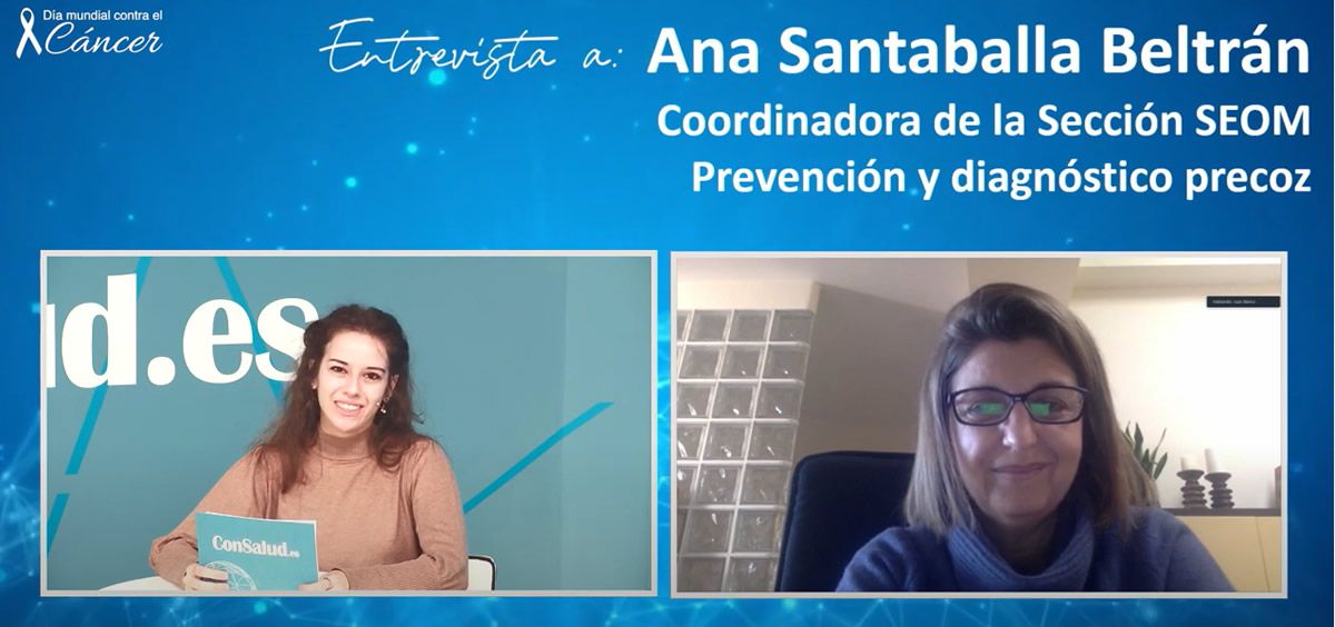 Entrevista de Consalud TV a la Dra. Ana Santaballa por el día mundial del cáncer (Foto. Consalud.es)
