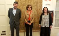 De izq. a der.: los eurodiputados Nicolás González (PSOE), Dolors Montserrat (PP) y Margarita de la Pisa (Vox) (Foto: ConSalud)