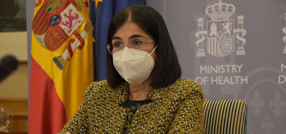 Carolina Darias, ministra de Sanidad, en Consejo Interterritorial del SNS (Foto. Ministerio de Sanidad)
